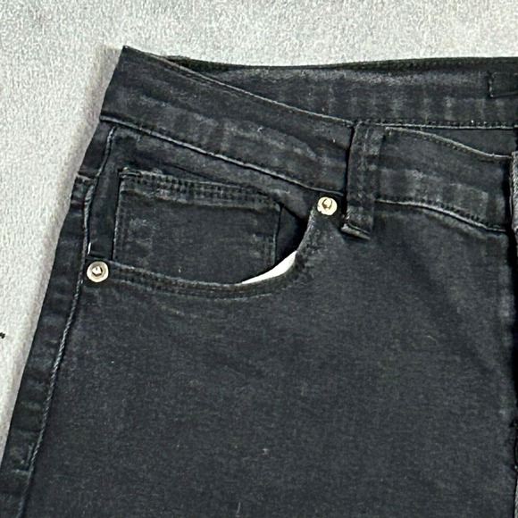Forever 21 Jeans Womens Size 27 Black Stretch Denim  Skinny Leg Mid Rise‎ - Picture 3 of 14